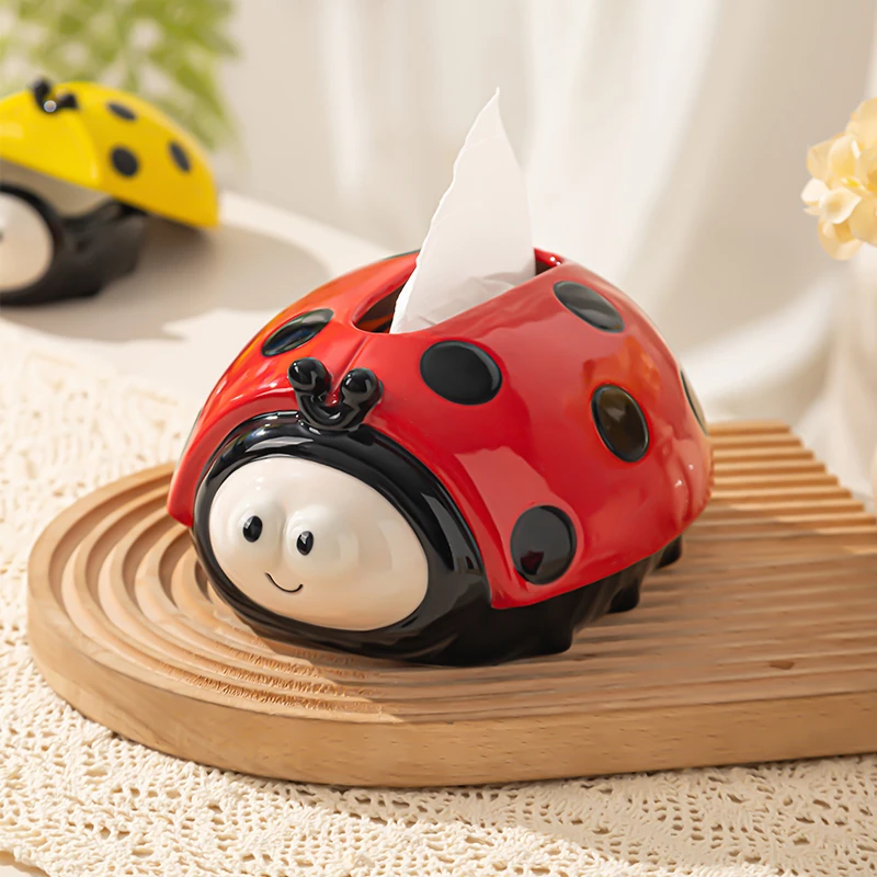 创意甲壳虫纸巾盒餐厅可爱时尚家用卡通简约客厅茶几抽纸盒盒子