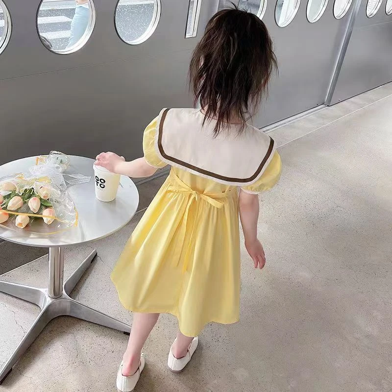 童泰【断码清仓】儿童公主海军学院派裙子女童夏装连衣裙夏季新款洋