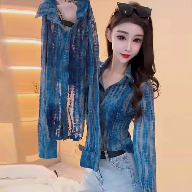 法式设计感修身显瘦polo领衬衫2025春秋新款洋气百搭长袖上衣女装