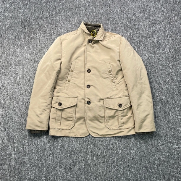 99新 MONCLER 5564/Moncler 卡其色羽绒休闲夹克外套/2码