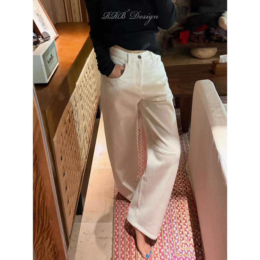RRB Design 宽松显瘦立体裁剪弯刀裤简约百搭阔腿长裤