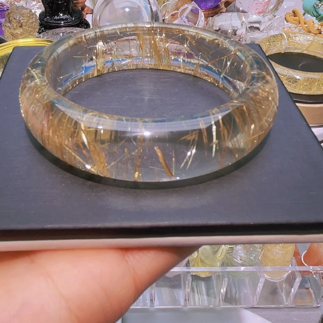 未镶嵌水晶手镯天然钛晶冰透体