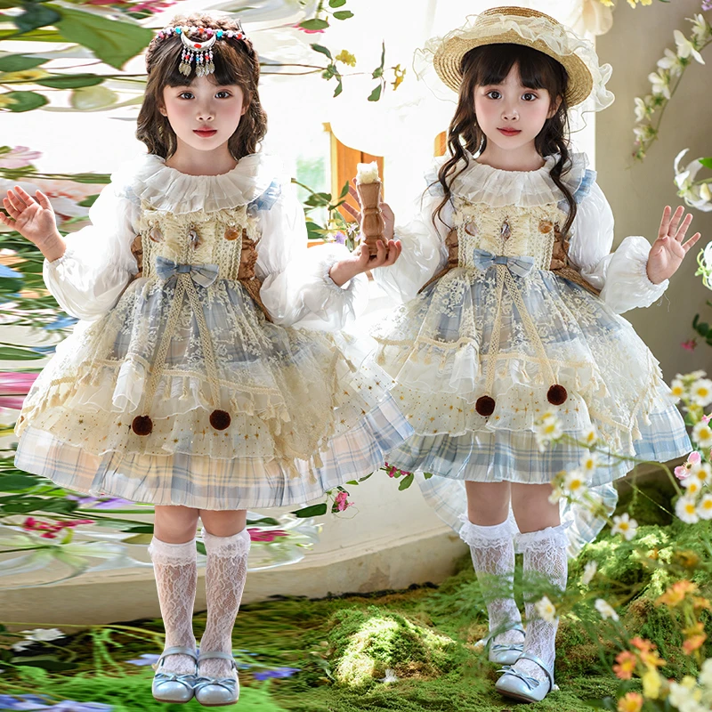 女童2025夏季新款洛丽塔高端定制公主裙女连衣裙礼服裙子生日表演