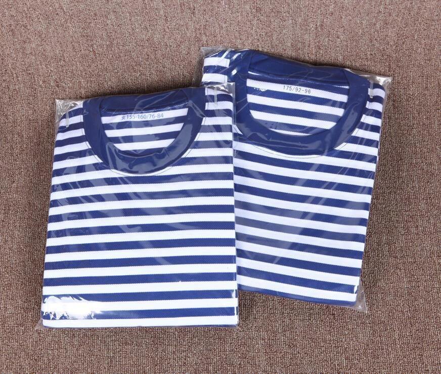 蓝白条纹体能服上衣