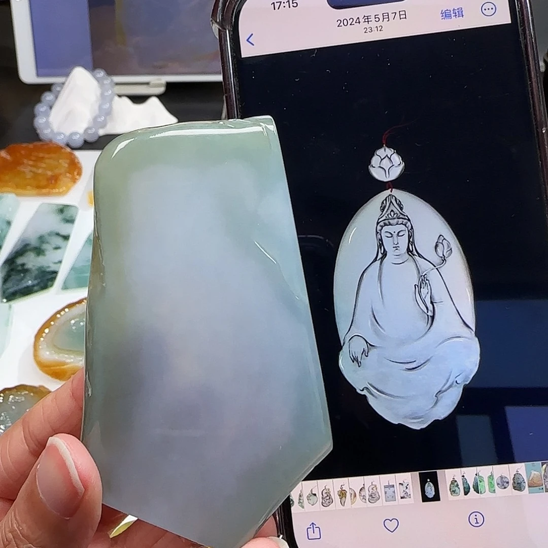 定制翡翠未镶嵌缅甸翡翠挂件