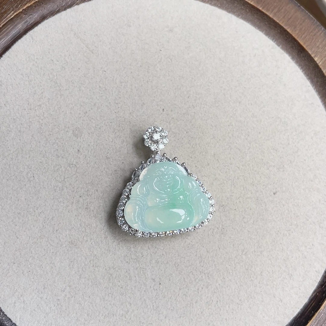 翡翠银S925镶嵌颈饰