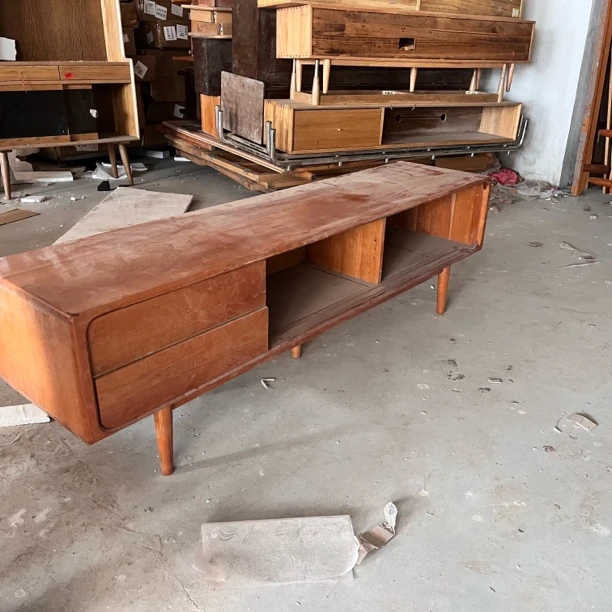 电视柜180×43×30樱桃木瑕疵无售后木工5508