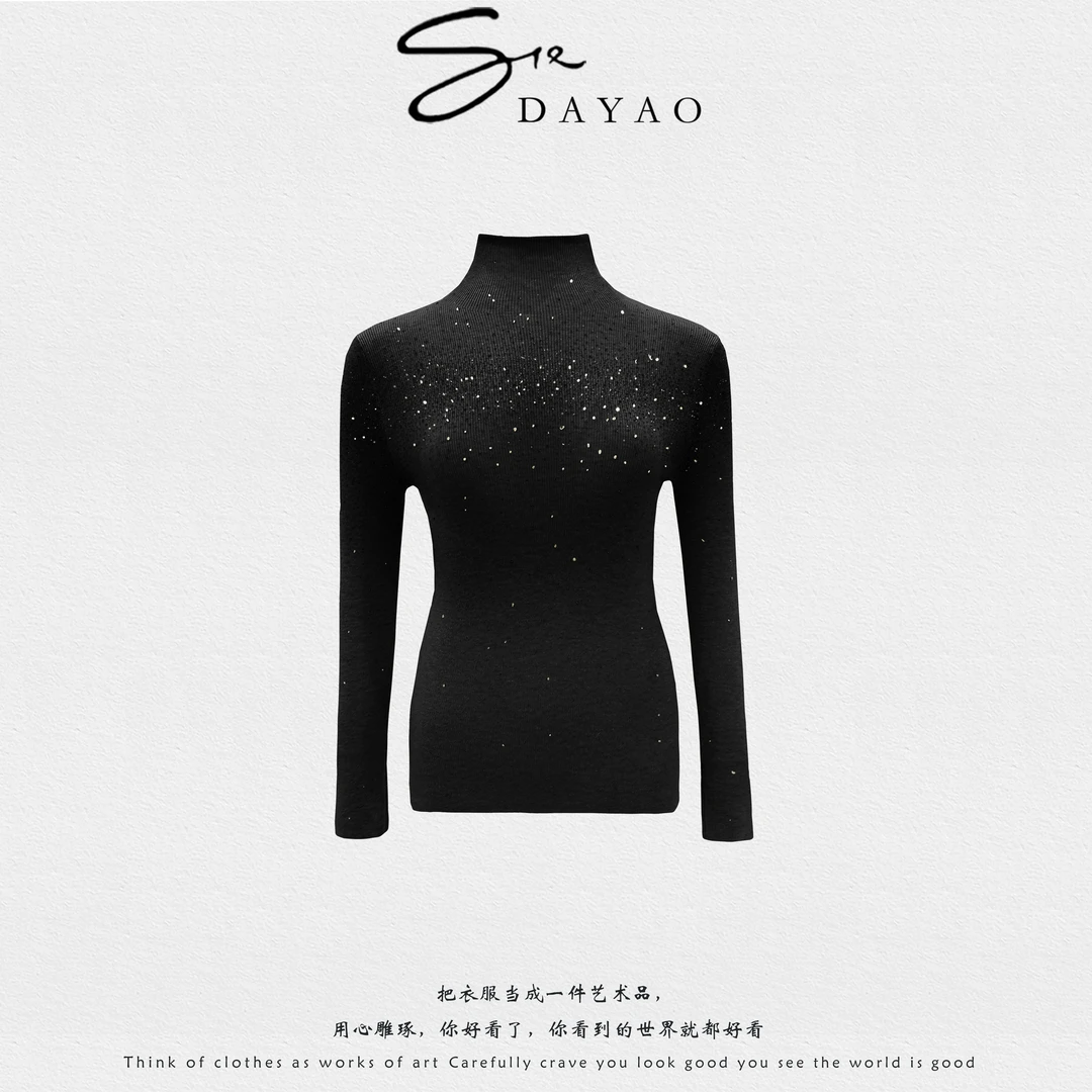 「DAYAO」25s秋冬新款轻奢时尚百搭修身好看高领针织打底WYAF251150