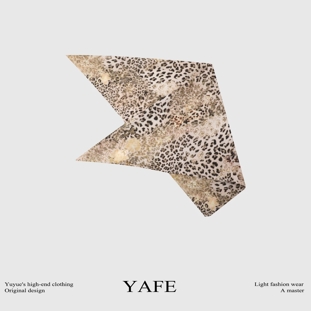 杨九七 夏季欧美美式复古辣妹风小头巾时尚豹纹包头巾领巾 7642