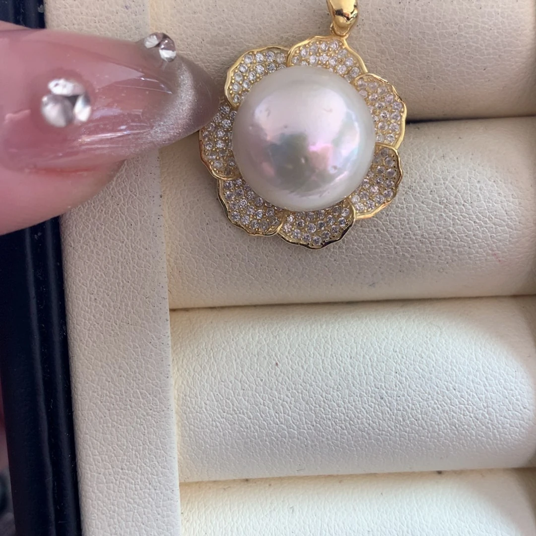 淡水珍珠颈饰银S925镶嵌