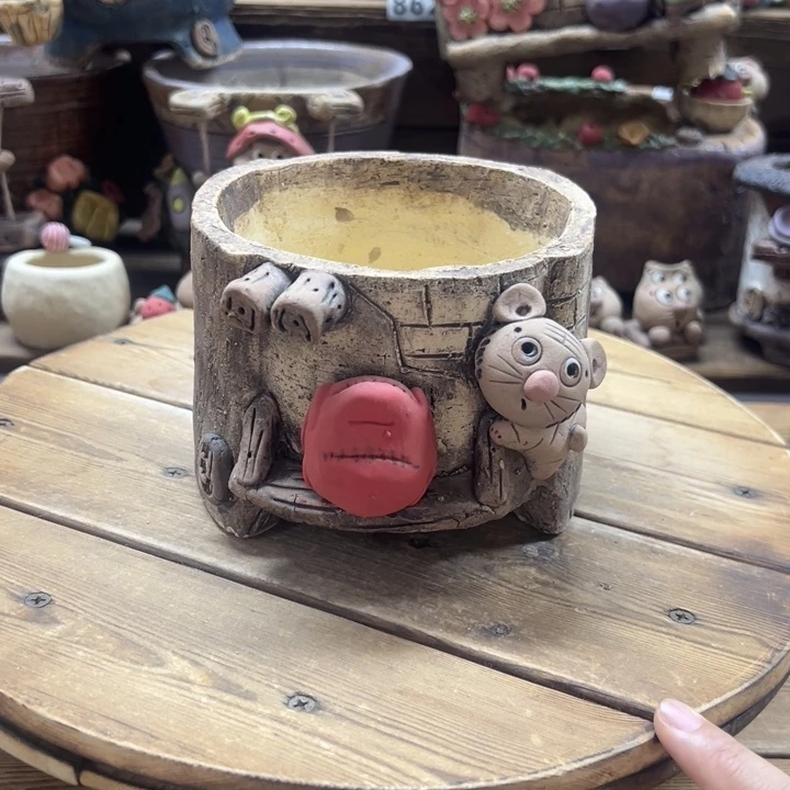 嘻哈多肉花盆百搭