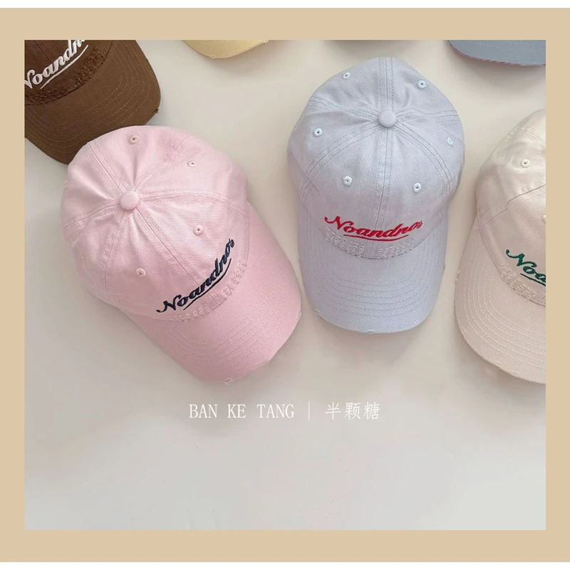 儿童春夏鸭舌帽 男女宝宝韩版字母棒球帽 休闲帽子