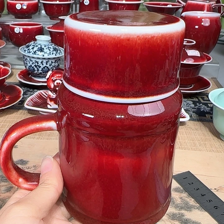 景德镇陶瓷红马坊壶