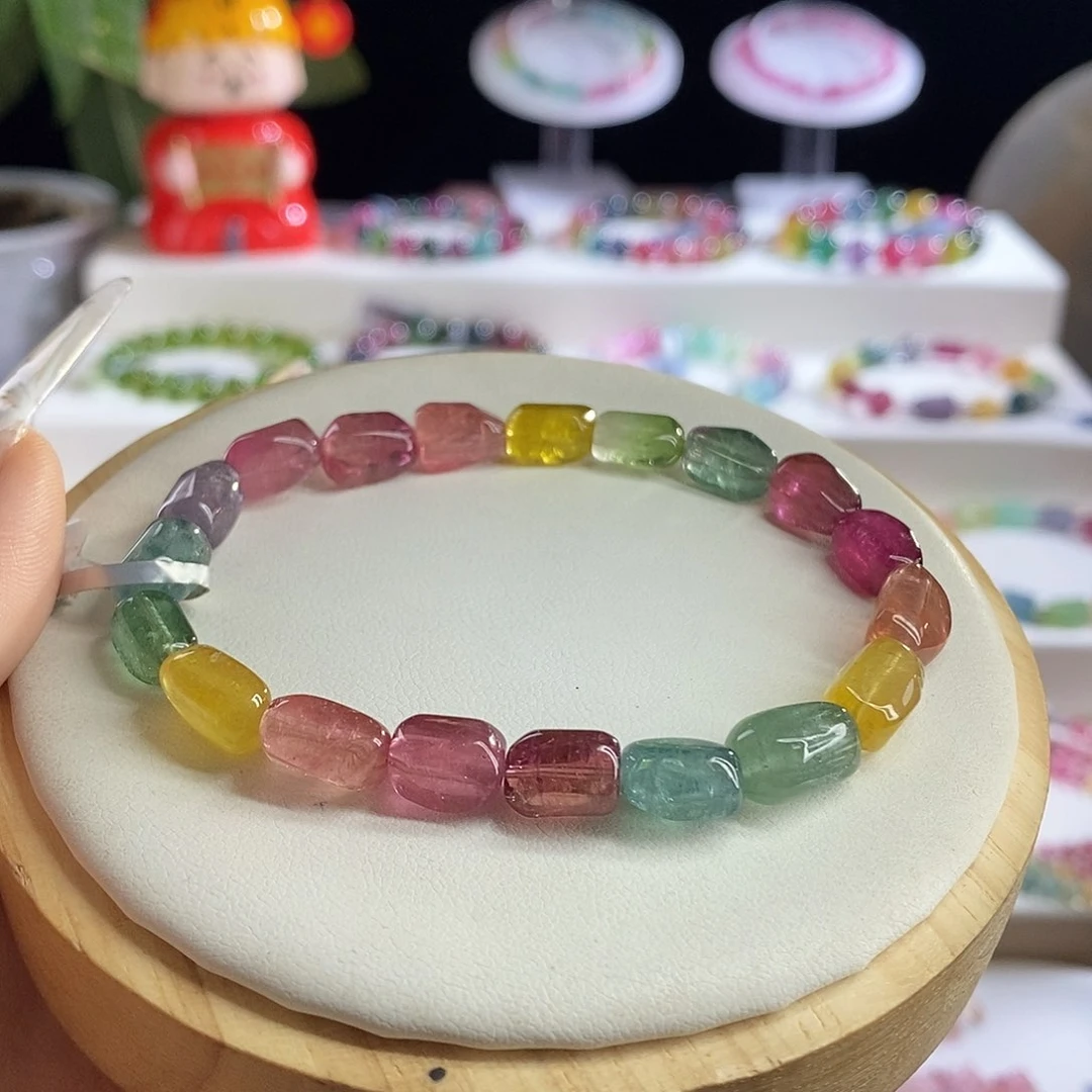 未镶嵌手链碧玺荧光糖豆