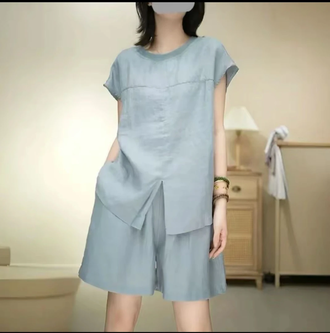 【运费补贴】休闲风原宿风时尚套装短袖时尚夏季清冷新中式979