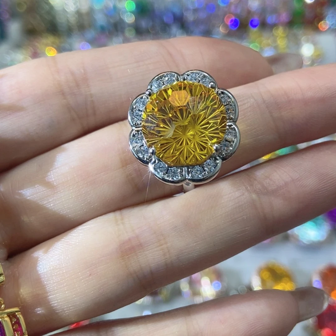 6锆石（处理）戒指