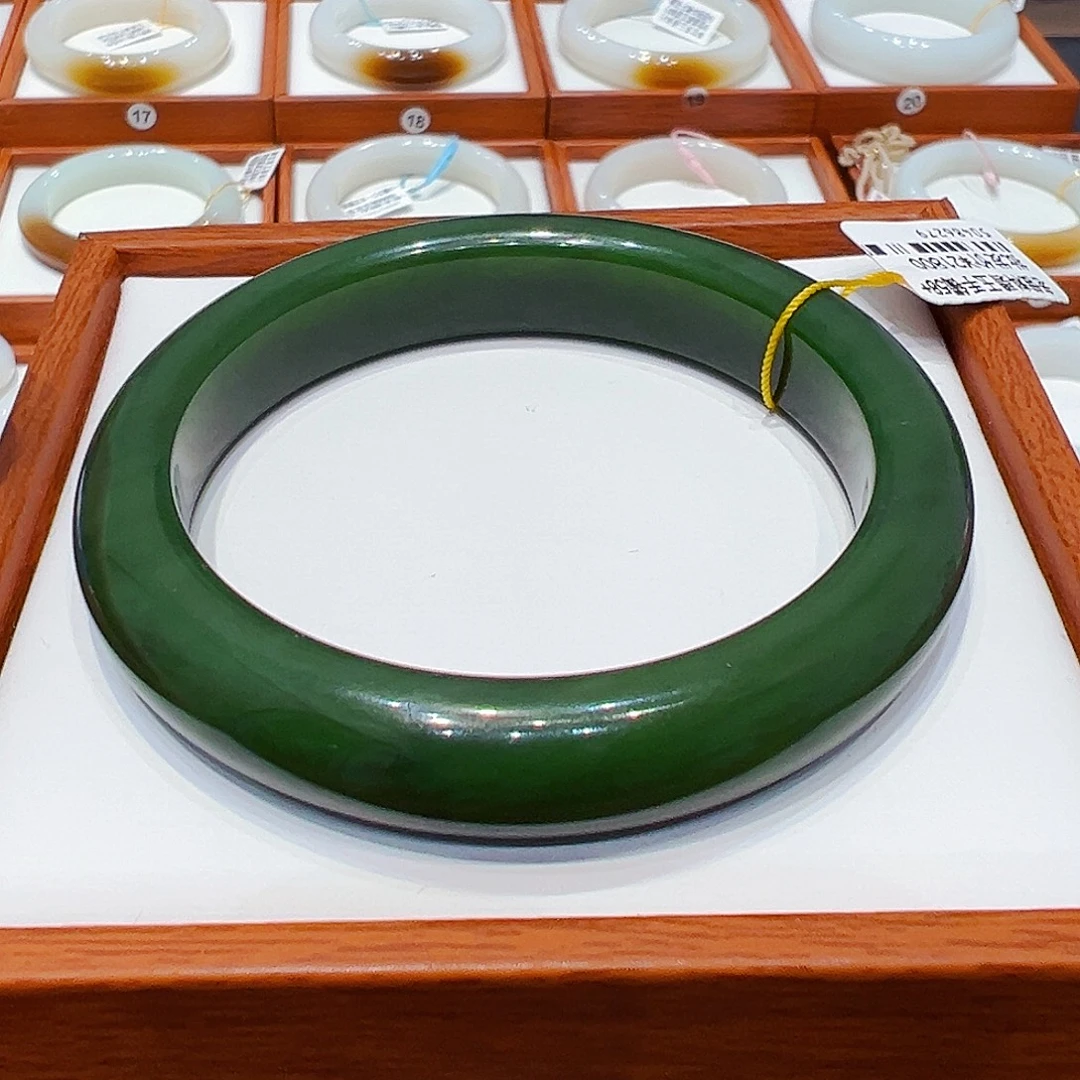 和田玉未镶嵌手镯碧玉5859