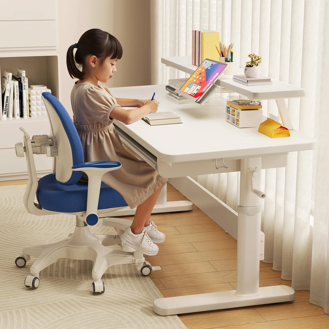 实木绘画桌儿童学习桌家用书桌升降写字桌小学生专用桌子桌椅套装