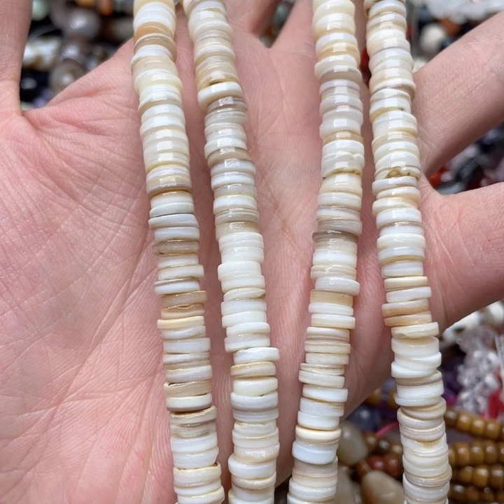 玛瑙/玉髓合金珠宝半成品一条8mm中孔贝壳