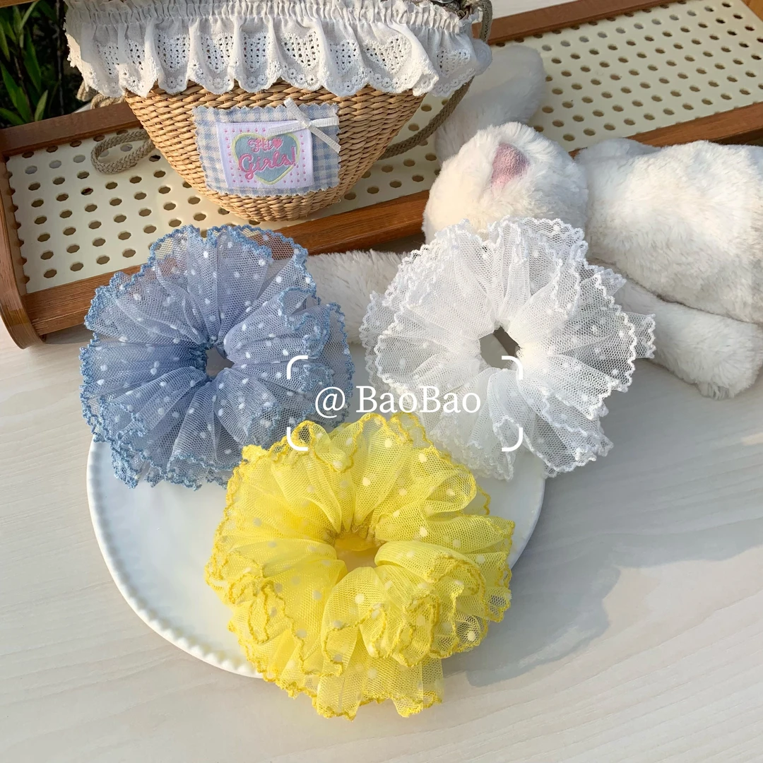 韩系花边儿童发圈女童可爱女宝儿童发圈扎头筋宝宝发圈头绳