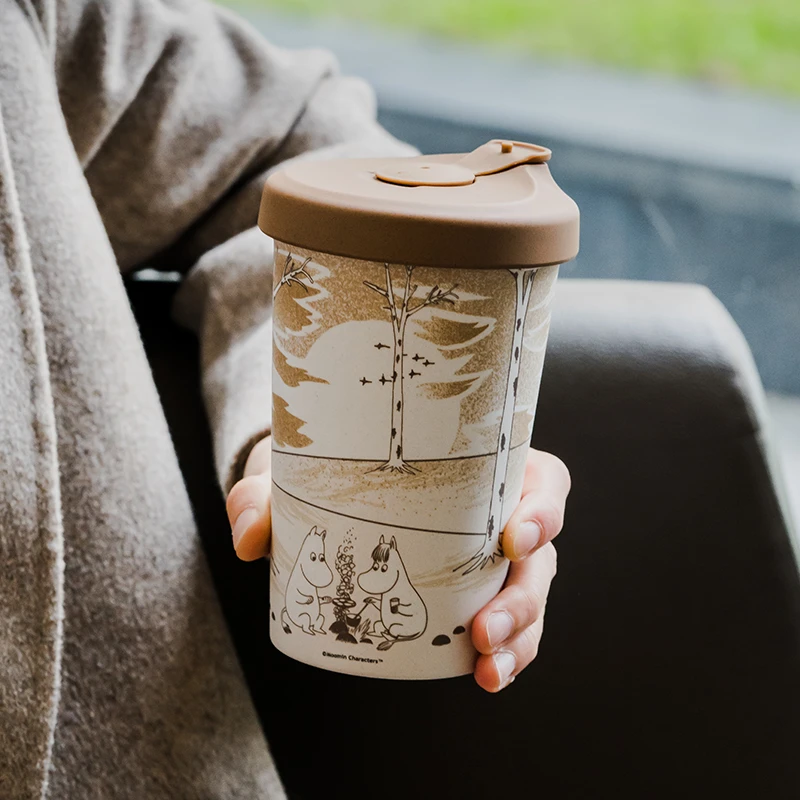 姆明MOOMIN金色露营咖啡杯卡通随手杯水杯茶杯随行杯便携露营杯