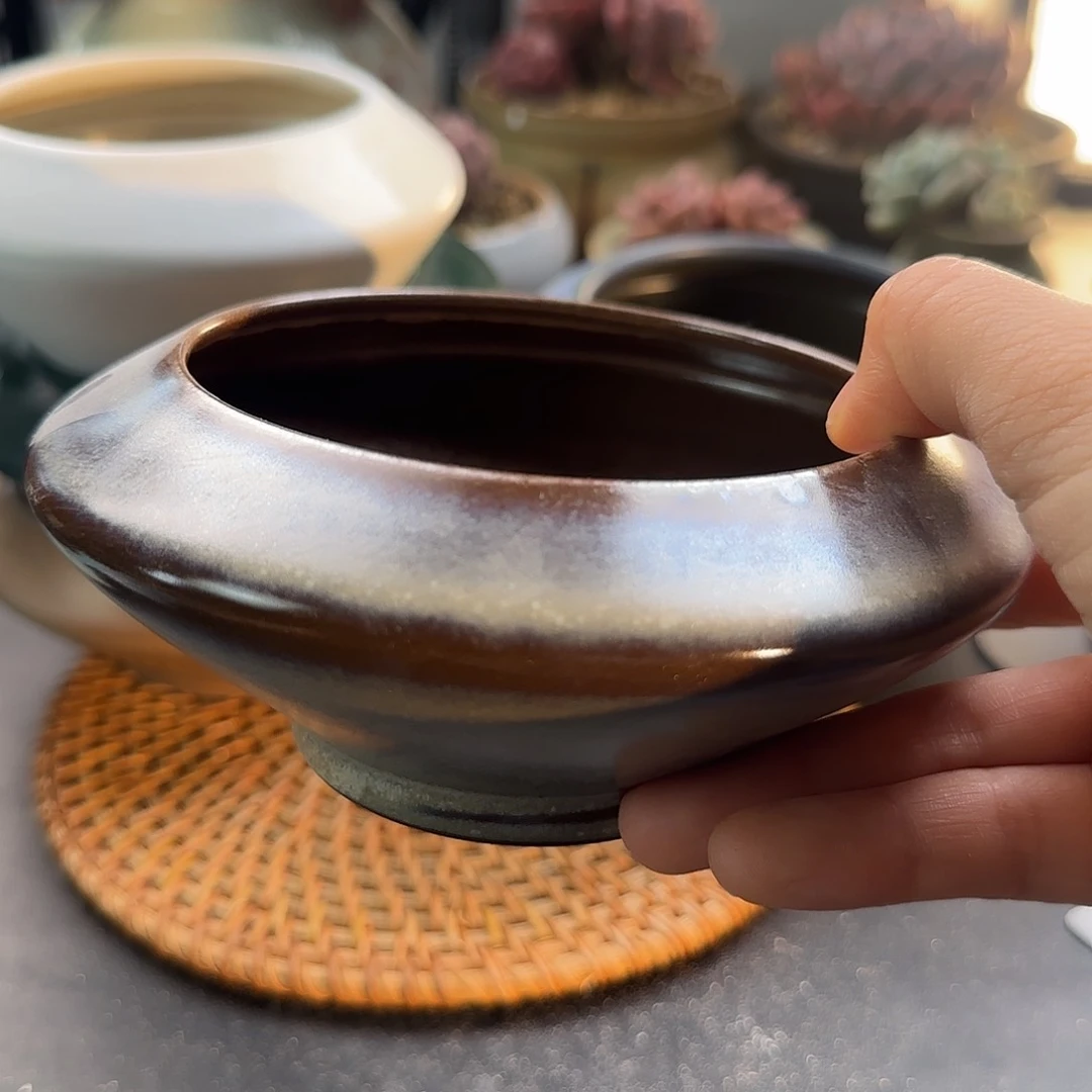 瓷片泥泥多肉花盆