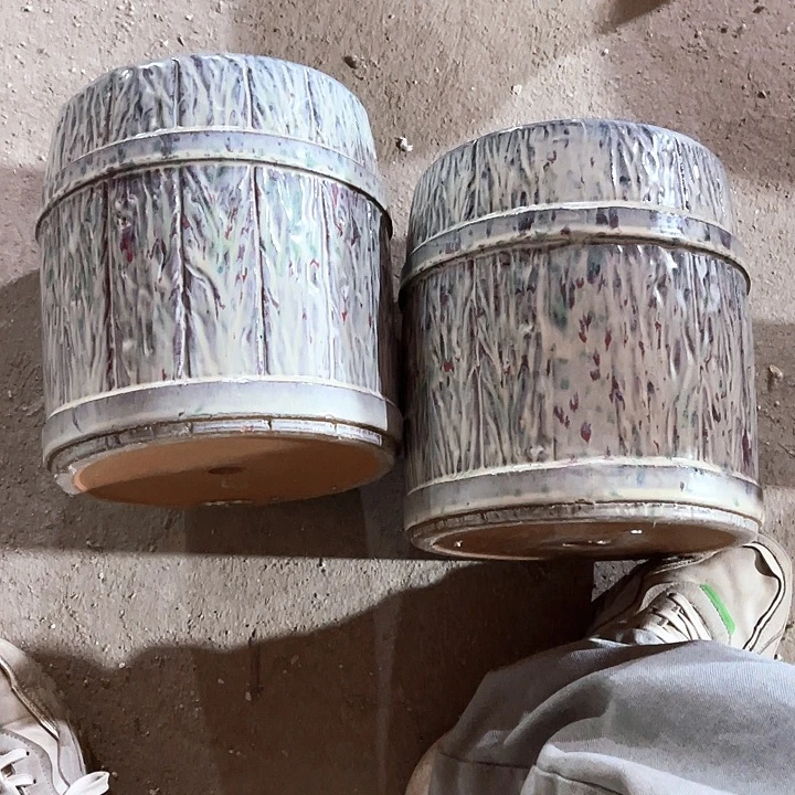 紫砂花盆口径19高度22两只正品