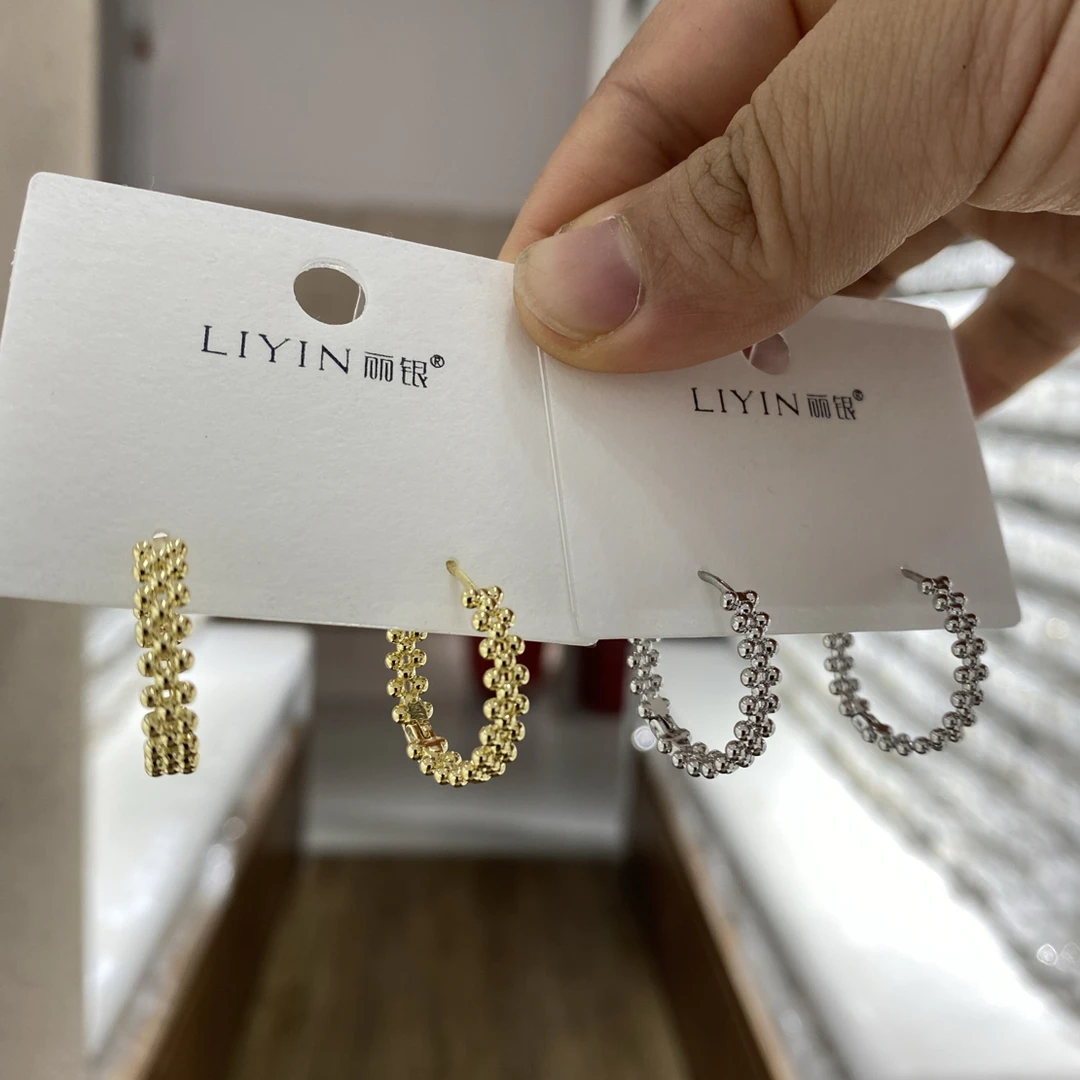 铜合金耳饰 4523 丽银品牌新款21mm小耳圈耳扣