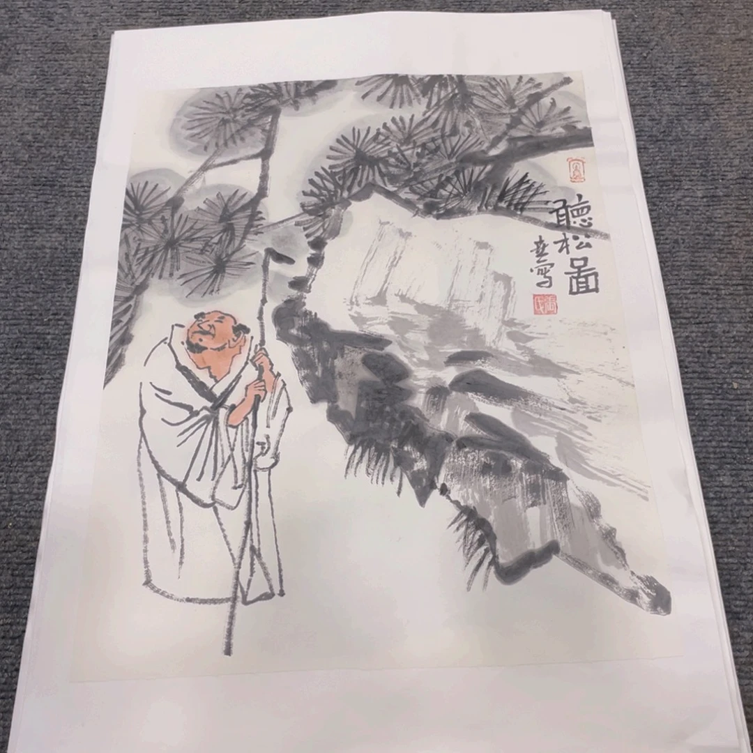 国画1.4平尺纯手绘人物国画