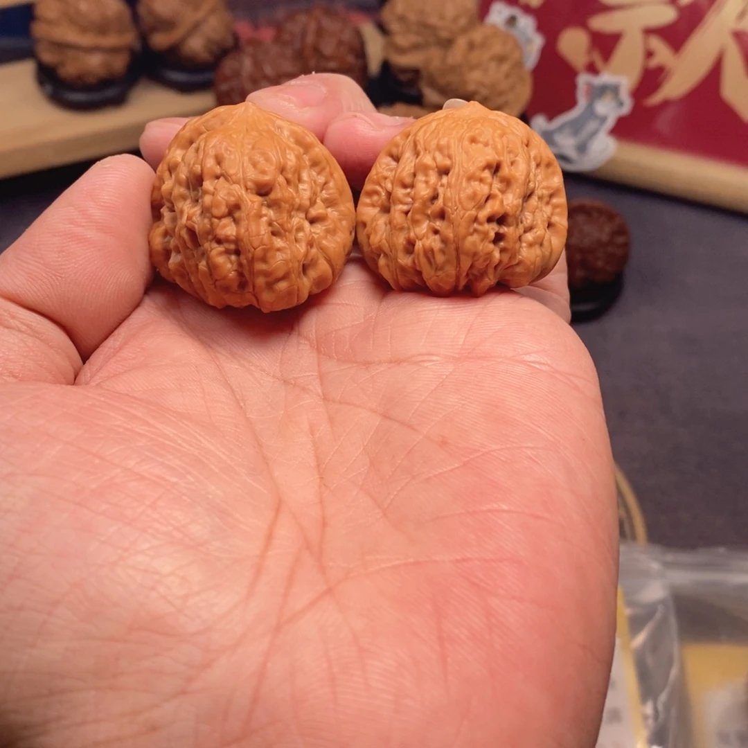 文玩核桃把件走色快速系列34尺平谷凹底