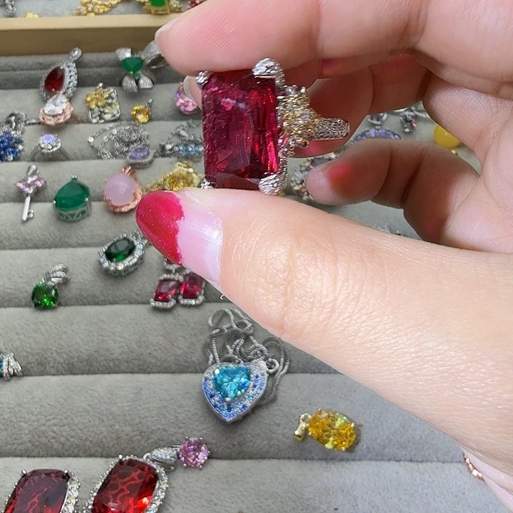 烟晶戒指银S925镶嵌