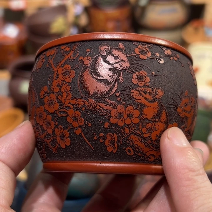 紫砂茶杯宜兴紫砂主人杯