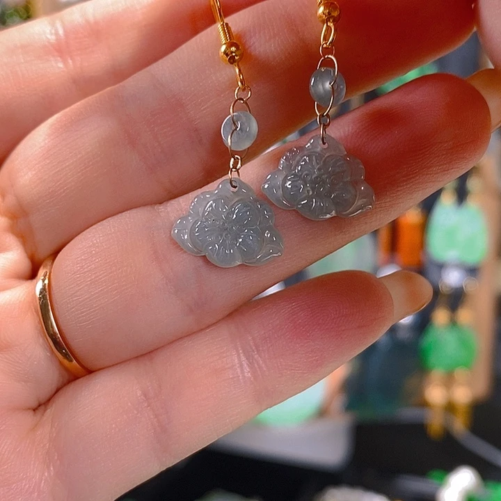 翡翠未镶嵌耳饰翡翠