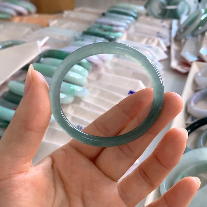 翡翠未镶嵌手镯贵妃圆50.2