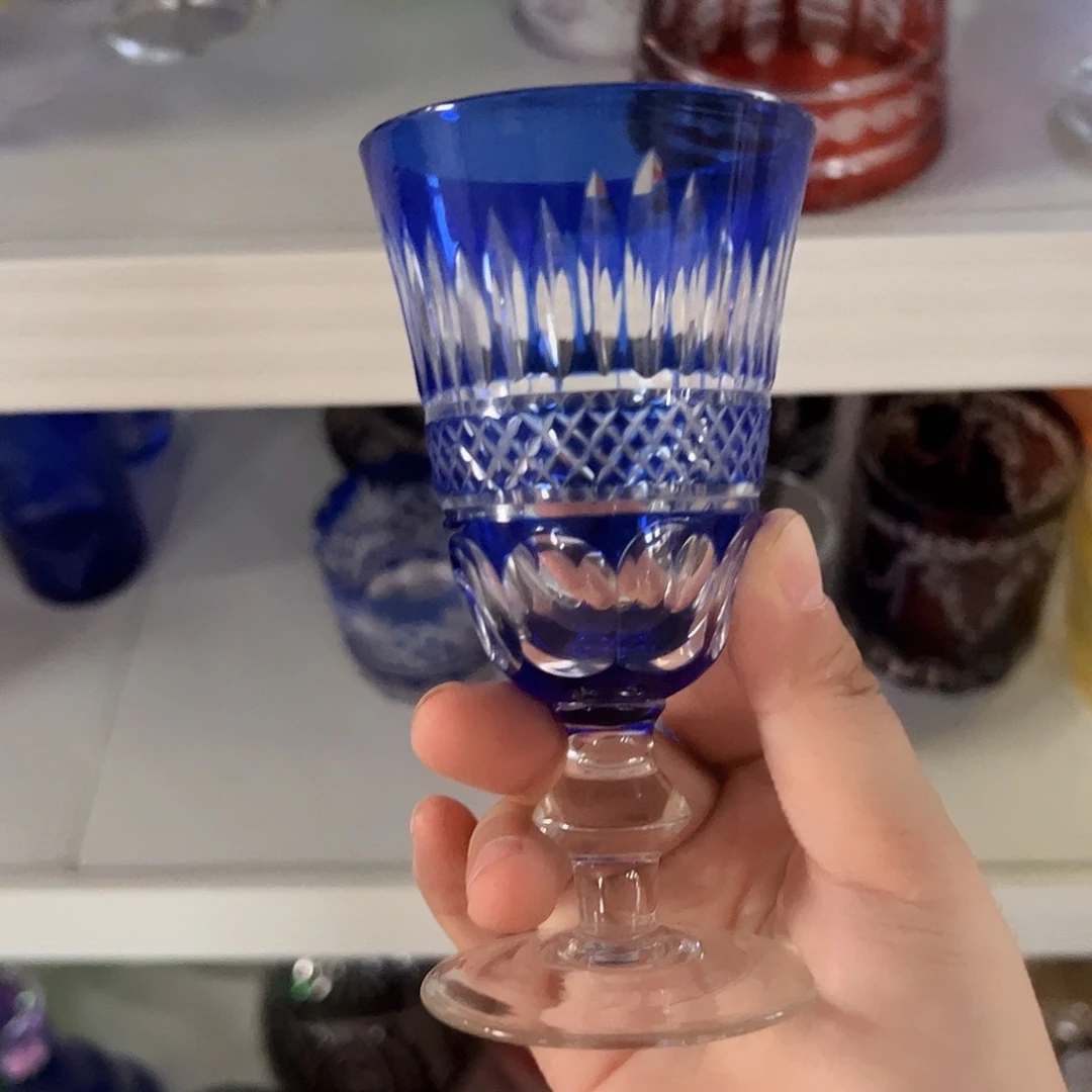 水晶玻璃平底款微瑕一个