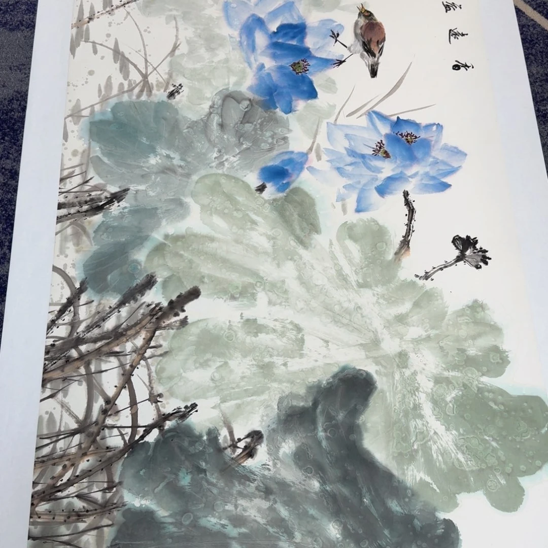 国画纯手绘山水花鸟作品