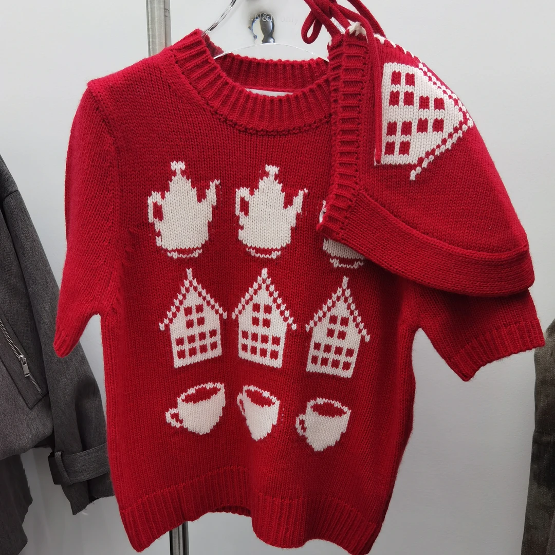 CHEERi UPi女款针织半袖毛衫