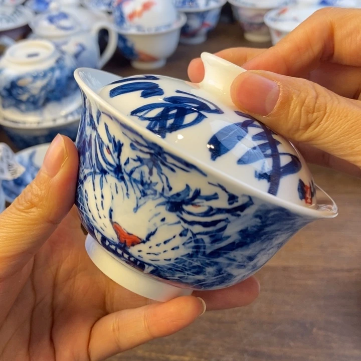 羽***毛瓷片景德镇陶瓷艺术