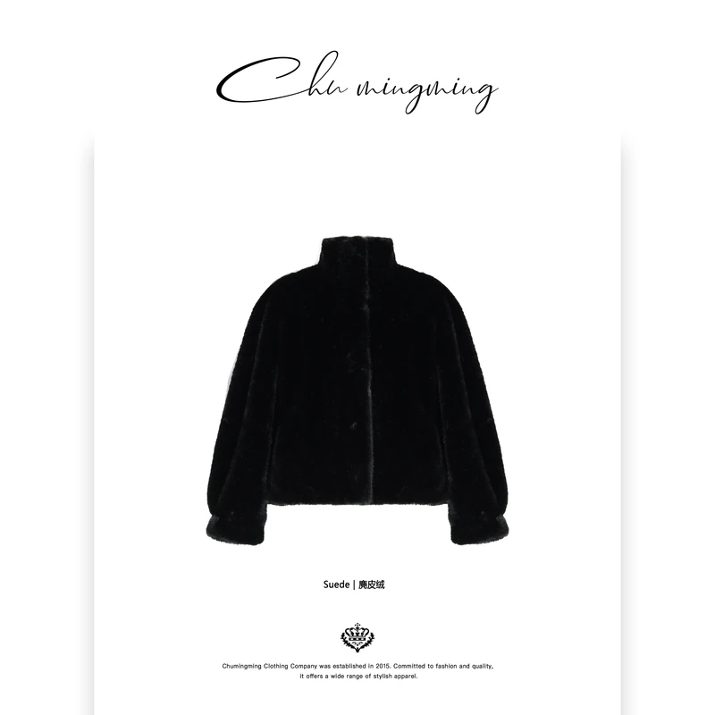 【CHU/2024SSNEW】原创设计《上签》立领毛毛外套YH06
