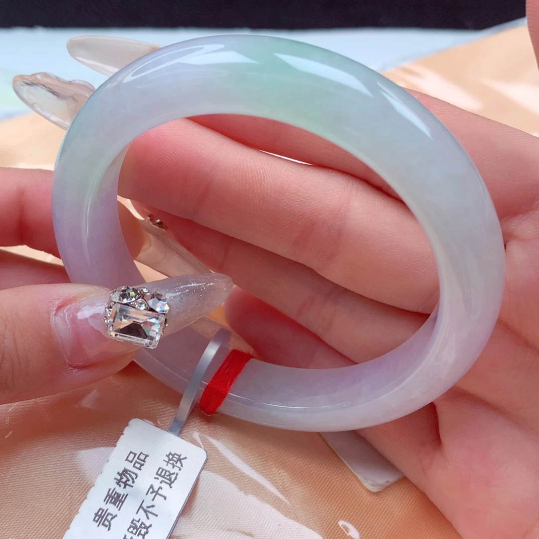 翡翠手镯未镶嵌天然缅甸翡翠A货手镯 33号