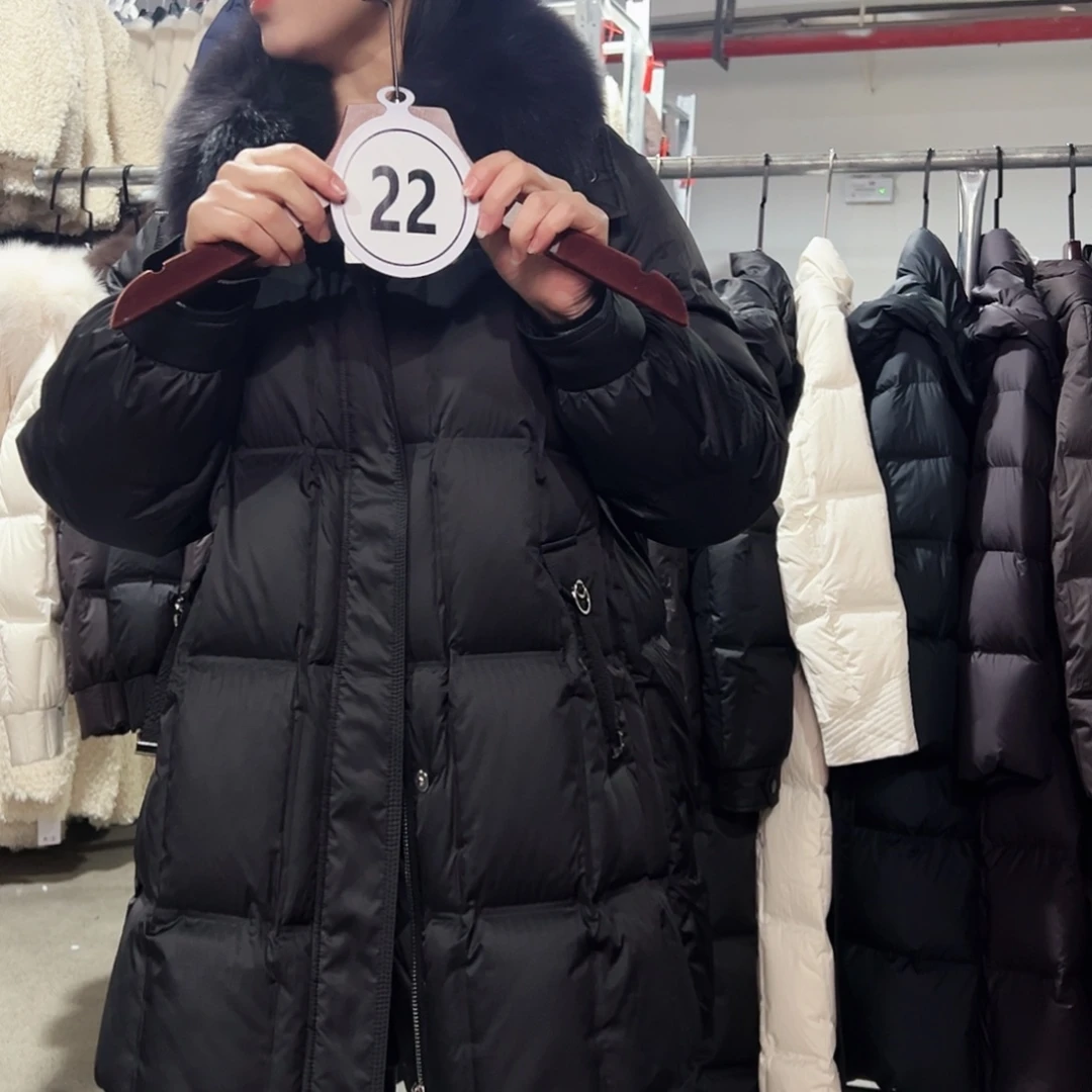 时尚潮流真狐狸毛领外套22号M