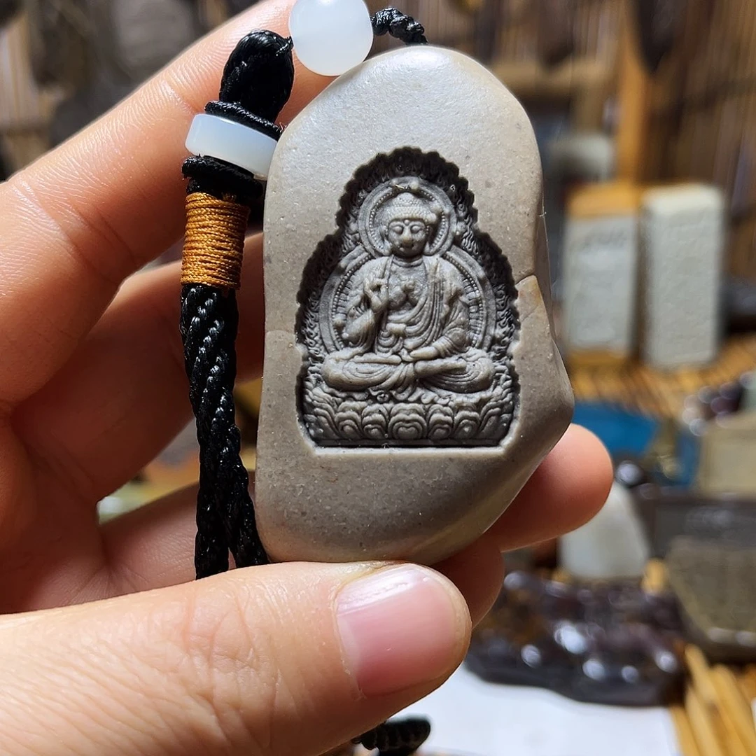 原石雕刻手把件，摆件