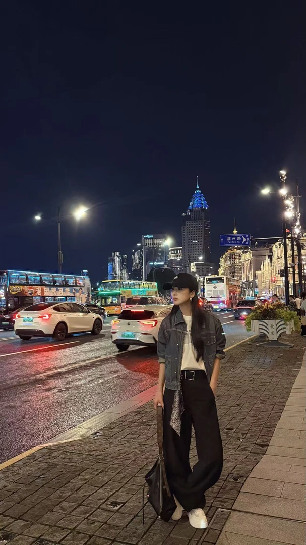 【老白不白】韩版显瘦高腰时尚垂感厚款简约女锥形裤OW252PX0017L