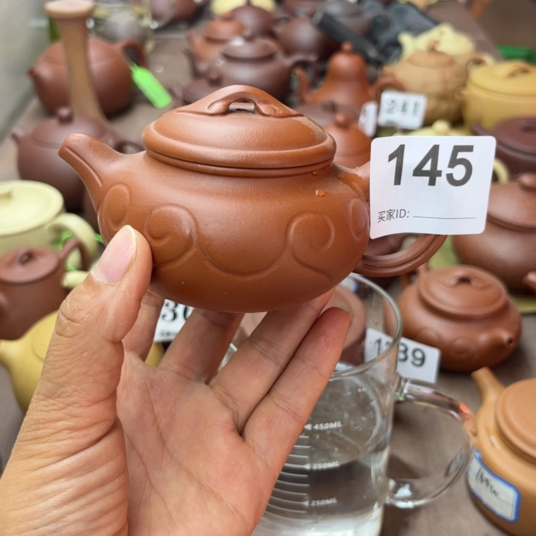 紫砂茶壶小红泥半手130cc