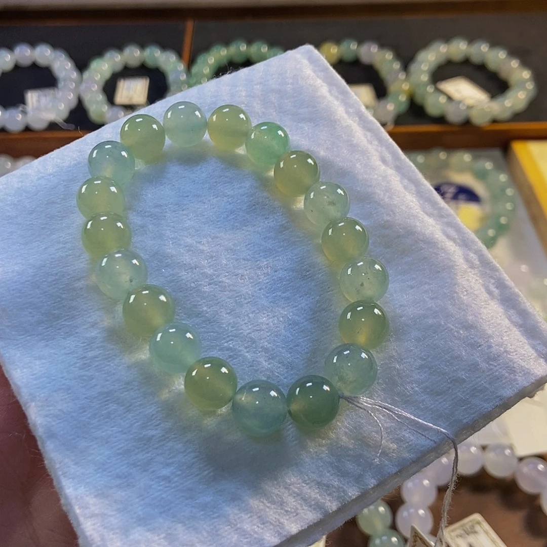 定制翡翠未镶嵌翡翠手串卡9.8