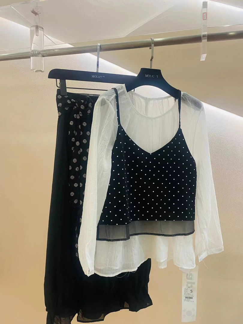 【604】Apm韩系东大门波点元素四件套套装