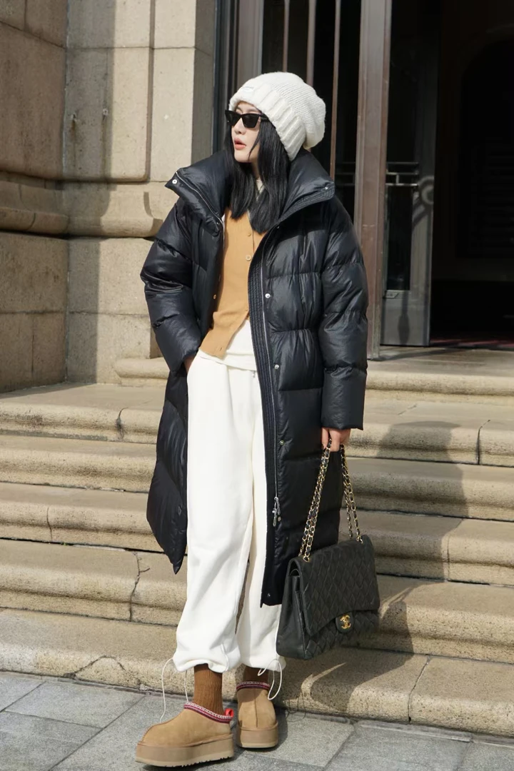 （拍一送一）冬季长款大牌羽绒服女款时尚百搭羽绒服