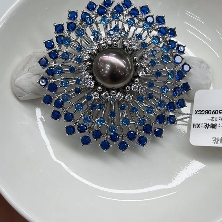未镶嵌胸针海水珍珠12-13mm