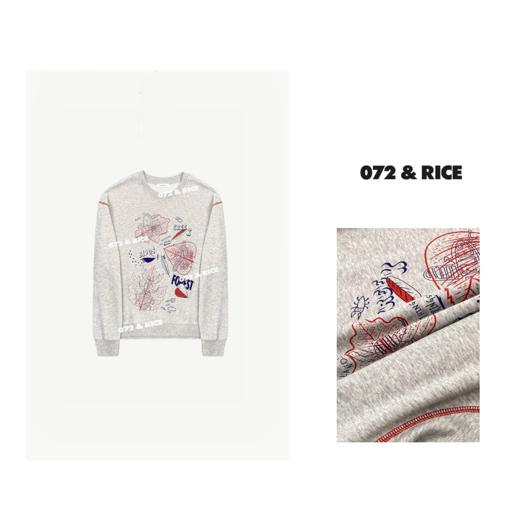 072 & RICE【超薄红叶】秋季休闲圆领长袖卫衣 31NB199KK*