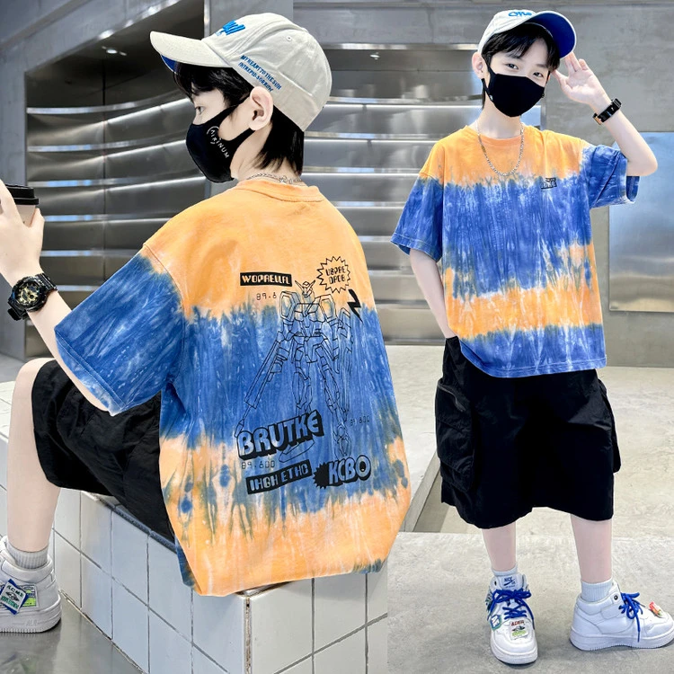 中大童男孩半袖帅气上衣宝宝夏季新款男童t恤2025潮款欧若风爆款